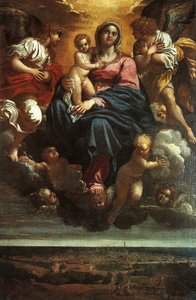 La Vergine e il Bambino tra le nuvole da Annibale Carracci